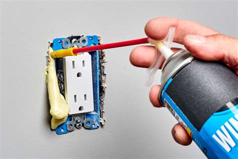 spray foam inside electrical boxes|insulate electrical outlets inside home.